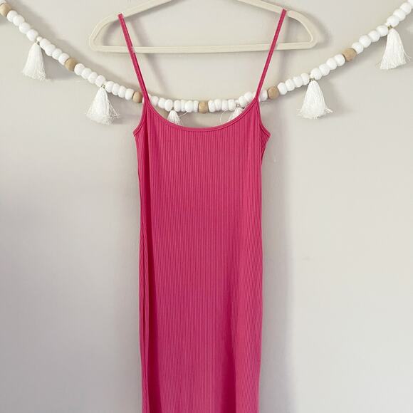 NEW Reformation Cosmo Rib Knit Maxi Dress Slim Fit Glam Snapdragon Size Small - Picture 5 of 5